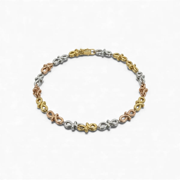 Item | Buy Infinie Tri tone Link Bracelet in 18KT Gold | SPOP Enterprise Global
